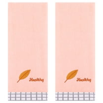 REGALWOVEN Leaves Pattern Hand Towels for Bathroom, 13 x 29 Inch Soft Absorbent Decorative Towel Pink 2-Piece