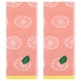 thumbnail image 1 of REGALWOVEN Lemon Fruit Pattern Hand Towels for Bathroom, Soft Absorbent Cotton Towel, 13 x 29 Inch Decorative Hand Towel Set Pink 2-Piece, 1 of 5