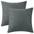 thumbnail image 1 of REGALWOVEN Linen Farmhouse Decorative Throw Pillow Covers Rustic Square Cushion Covers Set of 2 for Home Sofa Couch Black 18" x 18", 1 of 6