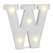 REGALWOVEN Marquee Letters with Lights, LED Light Up Signs for Wedding, Birthday Party, Wall Decor, Battery Operated Light Letter W 5"L x 1.1"W x 6.1"H