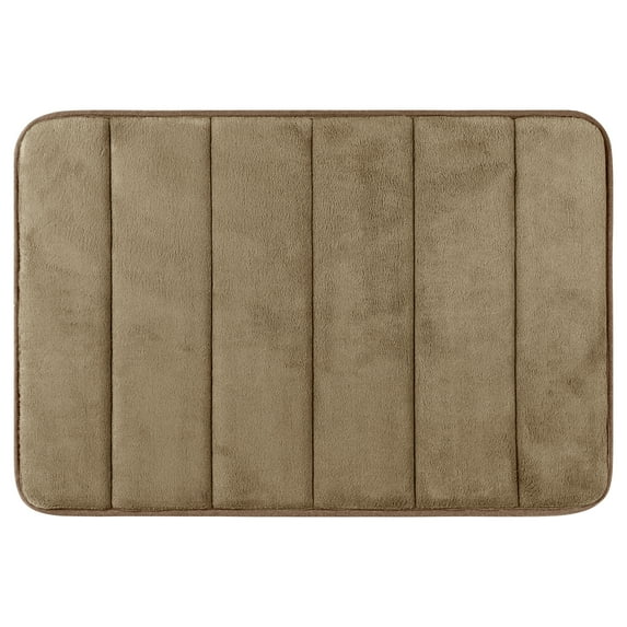 REGALWOVEN Memory Foam Bath Mat Soft Absorbent Bathroom Rug Brown 20' x 32'