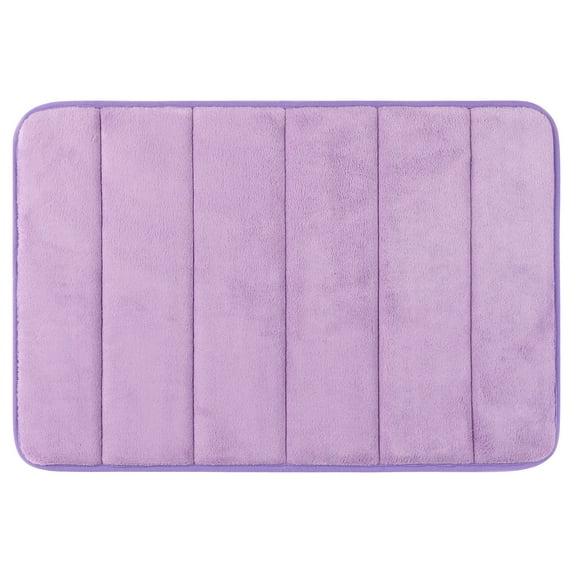 REGALWOVEN Memory Foam Bath Mat Soft Absorbent Bathroom Rug Purple 16' x 24'