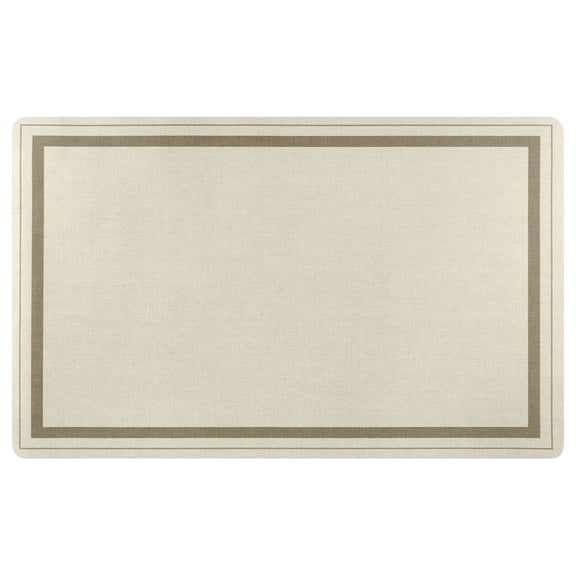 REGALWOVEN Modern Soft Comfort Kitchen Rug Absorbent Non Slip Kitchen Mat Washable Mats for Floor Beige 20" x 32"