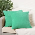 thumbnail image 1 of REGALWOVEN Uxcell Pack of 2 Chenille Throw Pillow Covers, Modern Solid Cushion Covers for Couch Sofa Home Mint Green 18" x 18", 1 of 6