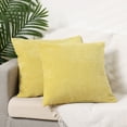 thumbnail image 1 of REGALWOVEN Uxcell Pack of 2 Chenille Throw Pillow Covers, Modern Solid Cushion Covers for Couch Sofa Home Yellow 18" x 18", 1 of 6
