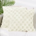 thumbnail image 1 of REGALWOVEN Pack of 2 Faux Fur Soft Plaid Decorative Throw Pillow Covers Square Plush Pillowcase 18" x 18", 1 of 6