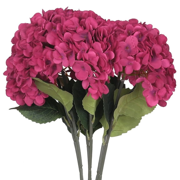 REGALWOVEN Pack of 6 Artificial Hydrangea Silk Flowers Bouquet Fake Floral Plants for Wedding Party Home Decor Rose red 22.8 in