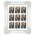 thumbnail image 1 of REGALWOVEN Plated Picture Frame with Crystal for Wedding Shiny with Clear Glass Photo Frames for Tabletop Decor Silver and White 2x2x9, 1 of 6