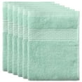 thumbnail image 1 of REGALWOVEN Set of 6 Kitchen Dish Towels Cotton Kitchen Towels, Green 13 x 13 inch, 1 of 6