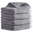 thumbnail image 1 of REGALWOVEN Solid Hand Towels, Soft Absorbent Decorative Hand Towel Set for Bath, Kitchen 13 x 29 Inch Grey 4-Piece, 1 of 4
