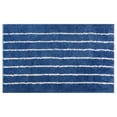 thumbnail image 1 of REGALWOVEN Striped Bathroom Rug, Non-Slip Soft Fluffy Bath Carpet, Water Absorbent Bathmat for Tub, Shower Dark Blue 20" x 32", 1 of 6