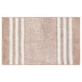 thumbnail image 1 of REGALWOVEN Striped Chenille Bathroom Rug with Edges, Non-Slip Bathroom Floor Mat, Machine Washable Pink 16" x 24", 1 of 6