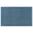 thumbnail image 1 of REGALWOVEN Cotton Banded Bath Mat Reversible Step Out Soft Plush Bath Rug Absorbent Rug for Hotel Spa Bathtub Mat Dark Blue 20" x 32", 1 of 5
