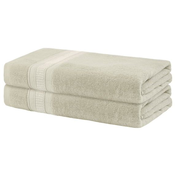 REGALWOVEN Towels 2 Pack Luxury Cotton Bathroom Bath Towels Set, Highly Absorbent and Soft for Bathroom Brown 28' x 56'