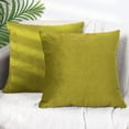 thumbnail image 1 of REGALWOVEN Velvet Knitted Throw Pillow Covers Pack of 2 Square SoftDecorative Pillow Cases Cushion Covers Yellow 18" x 18", 1 of 6