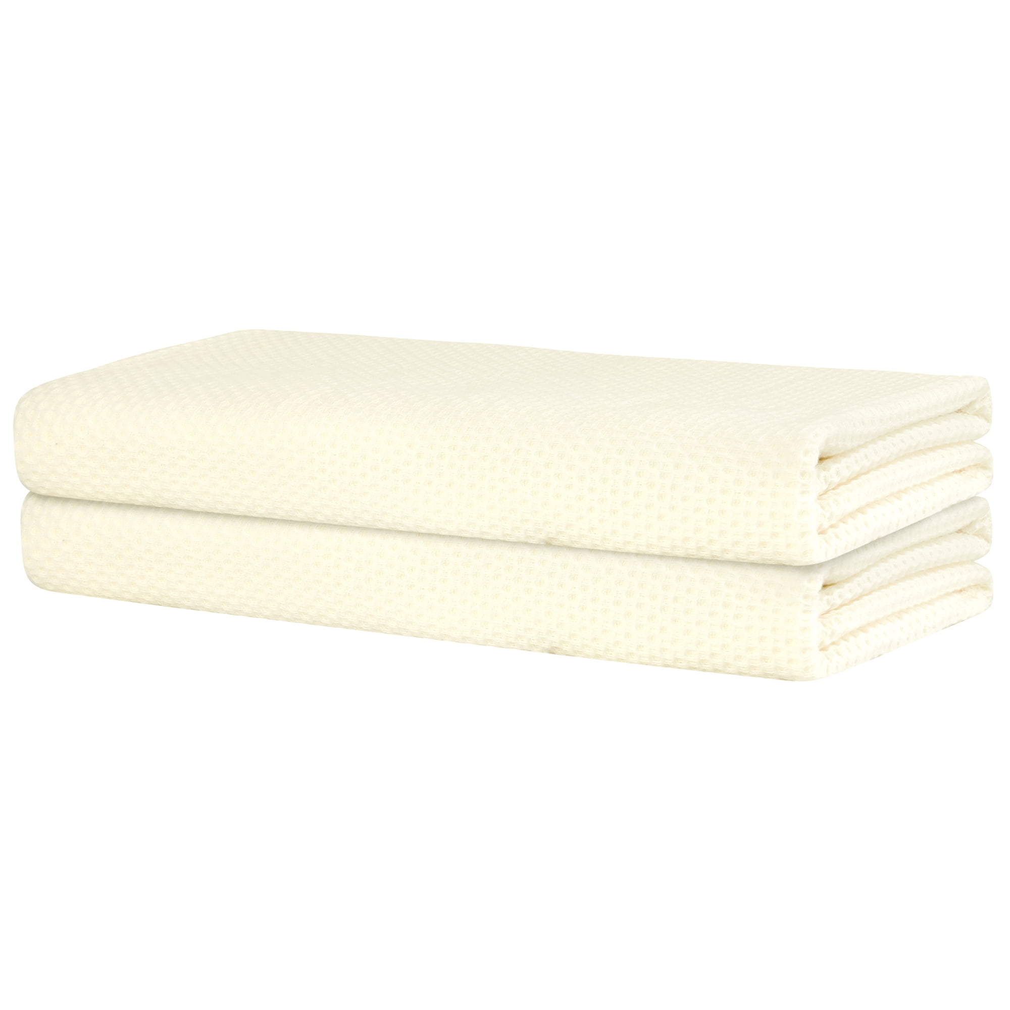REGALWOVEN Waffle 2 Pack Cotton Bath Towel Set, Soft, Highly Absorbent, Quick Drying Towels for Bathroom Beige 28" x 56"