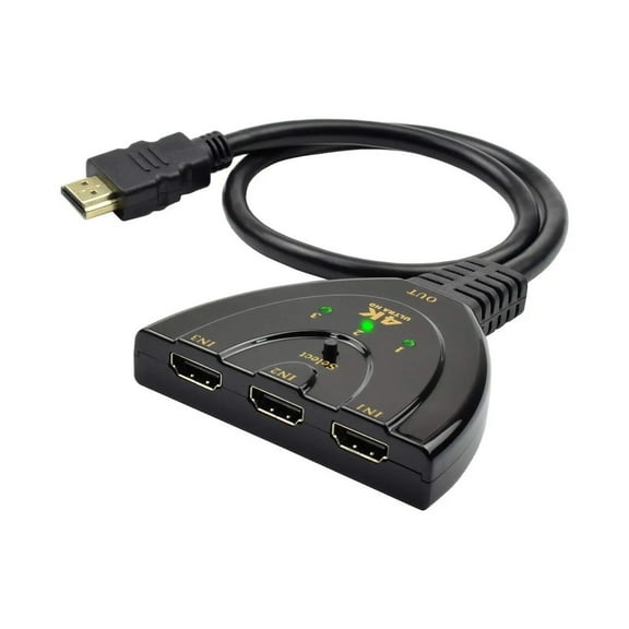 HMI-compatible Switch KVM Splitter 4K 2K 3D 3 Input 1 Output Mini 3 Port VIdeo Switcher HUB 1080P ,Effortless Switching