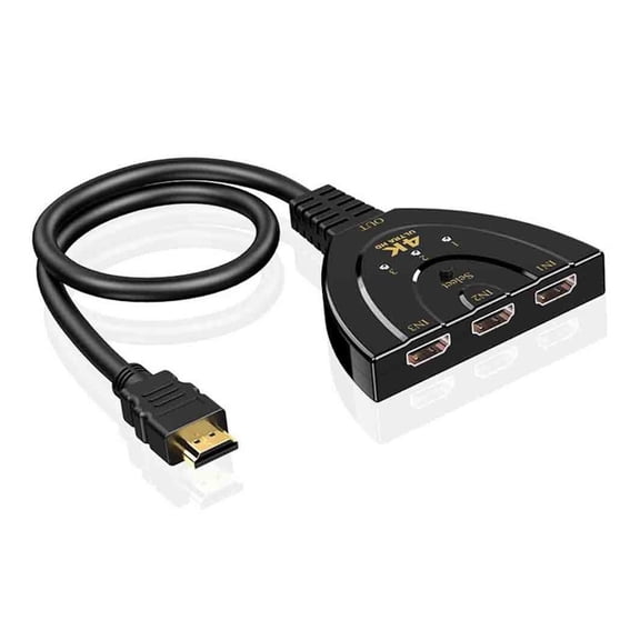 HMI-compatible Switch KVM Splitter 4K 2K 3D 3 Input 1 Output Mini 3 Port VIdeo Switcher Hub 1080P For DVD HDTV PS4 ,Easy Installation and Operation