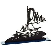 HMK Hallmark Dream Sailboat Laser-Cut Sculpted Metal Quote Sign