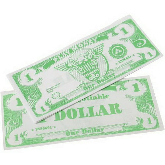 HMK Paper Play Money Game (1 Bills Per Package)