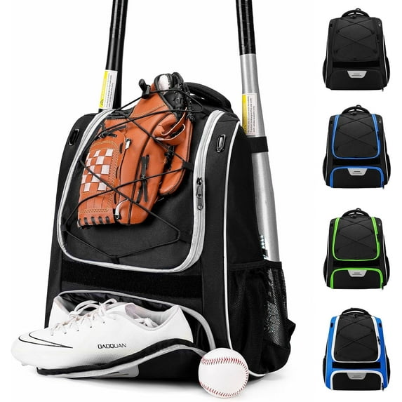 HMLIN Baseball Bag,Baseball Backpack, Softball Bat Bag with Shoes Compartment for Youth Adults,Lightweight Baseball Bag with T-Ball & Softball Equipment & Gear