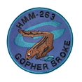 thumbnail image 1 of HMM-263 Gopher Broke Squadron Patch – Sew On, 1 of 1