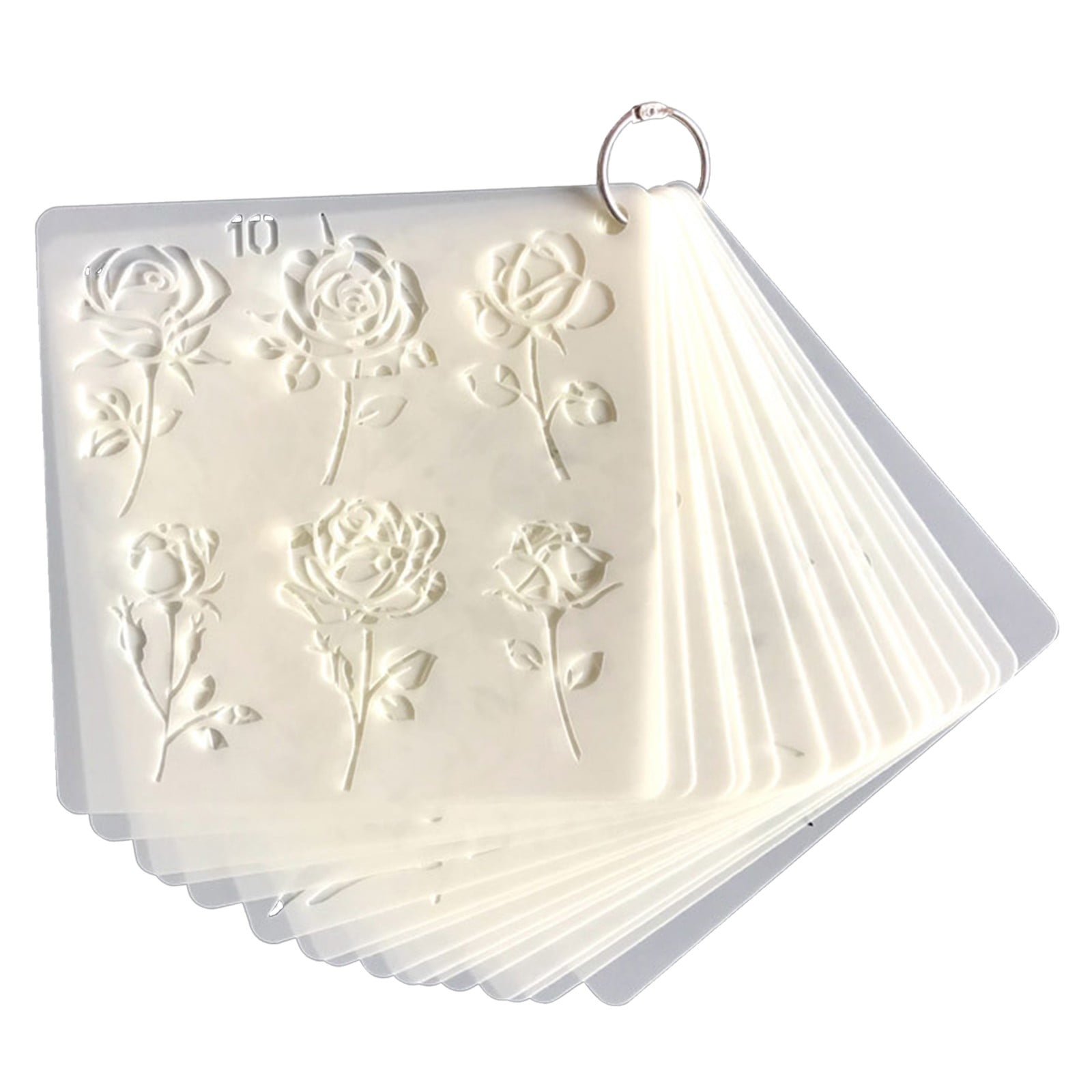 HMOONORY 20Pcs Reusable Flower Stencils for Painting On Wood Butterfly