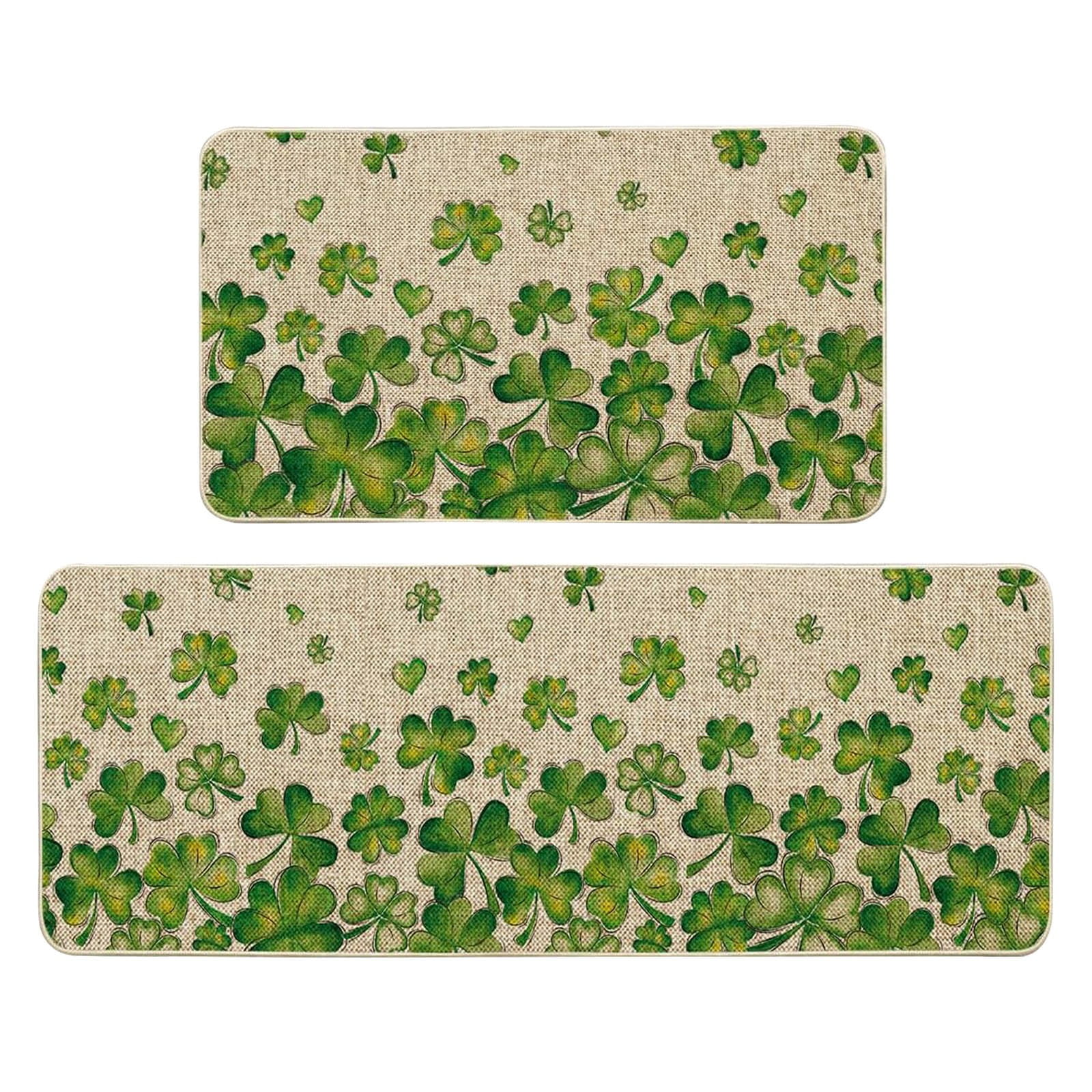 HMOONORY 2Pcs Easter Doormat Kitchen Rugs Flower Spring Mats Decoration