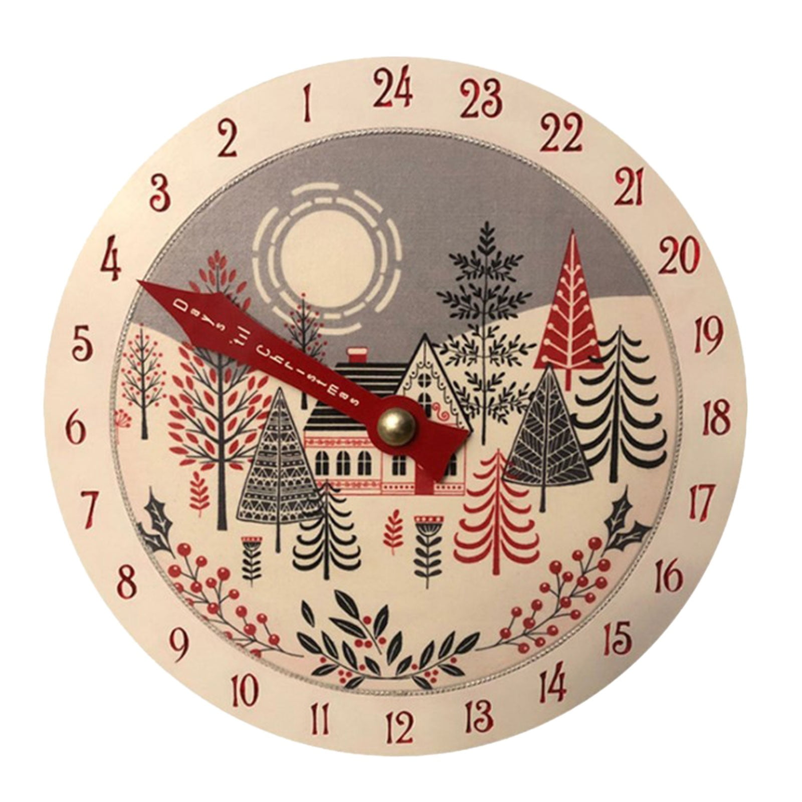 HMOONORY Christmas Advent Calendar 11 Inch Wooden Christmas Countdown