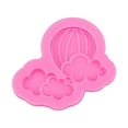 HMOONORY Christmas Decorations Rainbow Cloud Hot Air Balloon Silicone