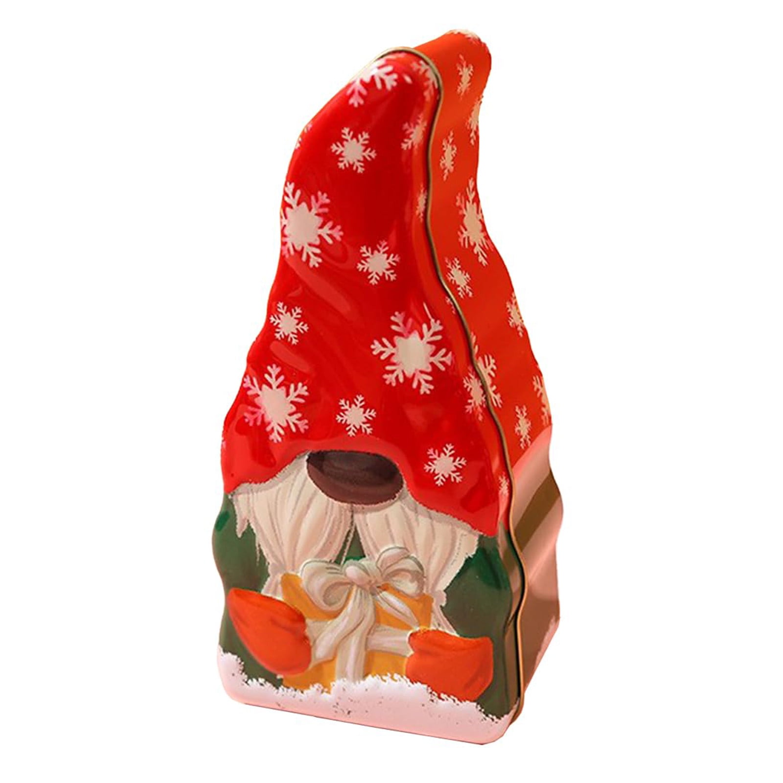 HMOONORY Christmas Santa Metal Cookie Jar With Lid Christmas Greeting