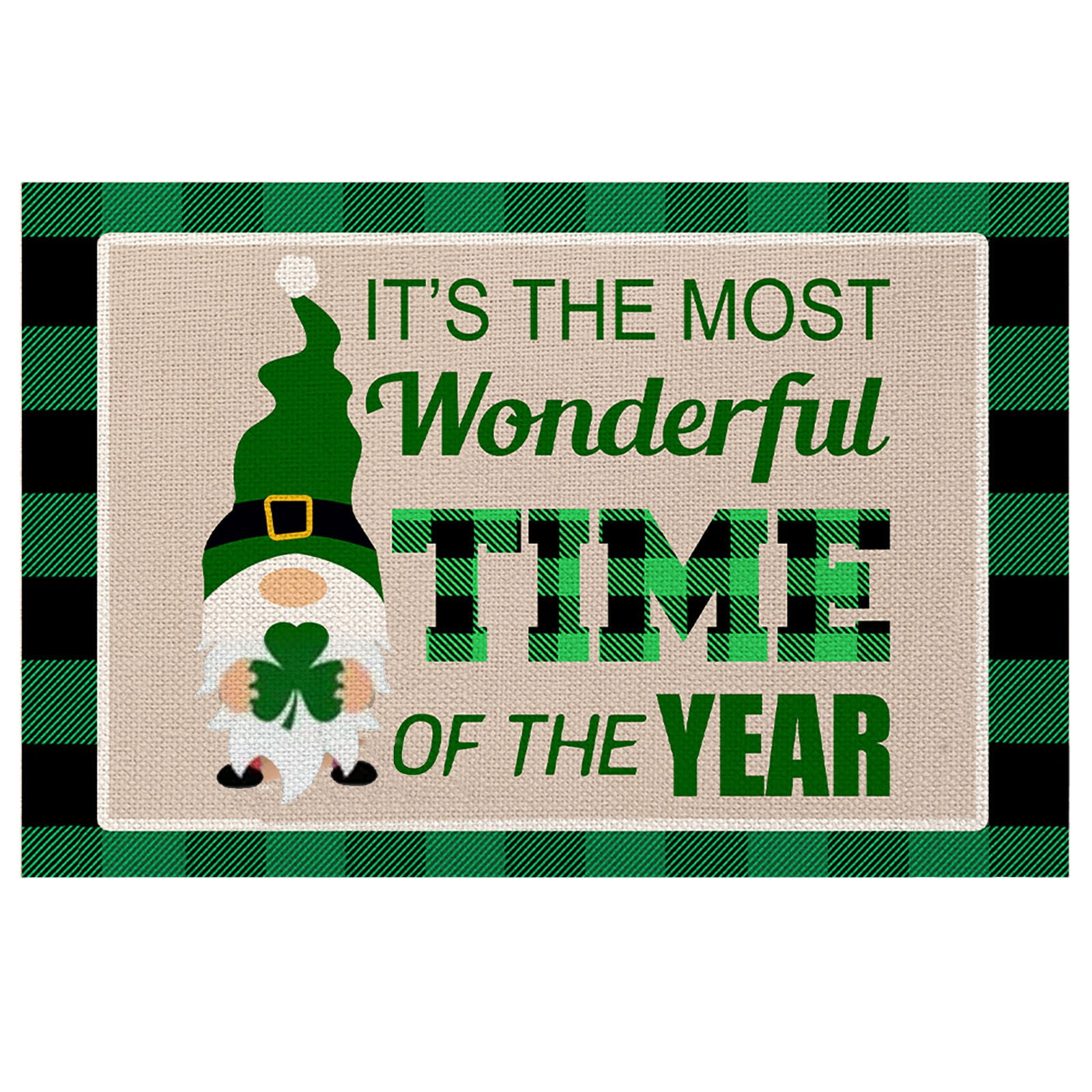 HMOONORY Irish Day Dining Mat Linen Cloth Durable Non Material Table