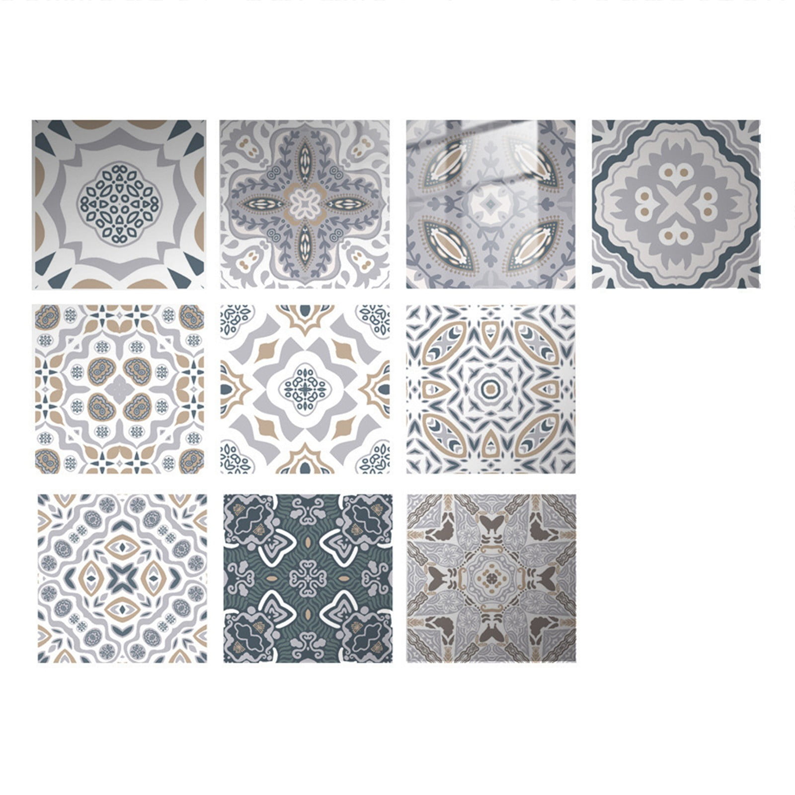 HMOONORY Stickers 10Pc Peel and Stick Ceramic Tile Paste 3D Lattice