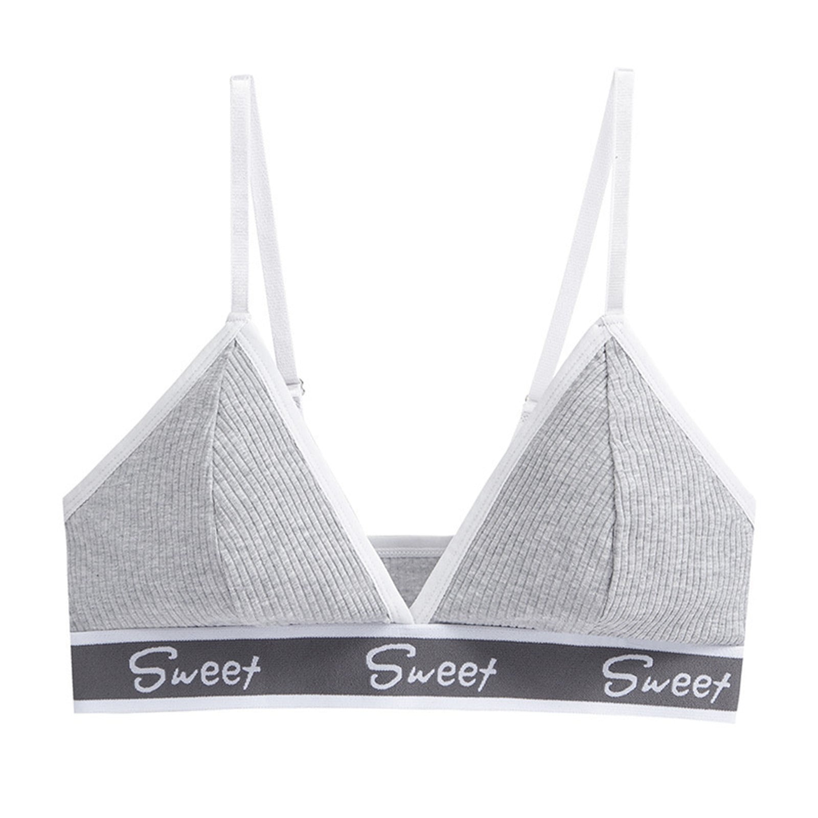 HMOONORY Women's Athletic Lightly Lined Triangle Bralette - Walmart.com