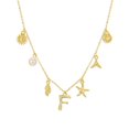 thumbnail image 1 of HMPEAIIY 26 Initial Charm Necklace For Women Seashell Letter Necklaces Gold Charms Pendant Boho Summer Seashell Beach Jewelry Locket Necklace for Women Vintage S Necklace for Women Locket Necklace, 1 of 4