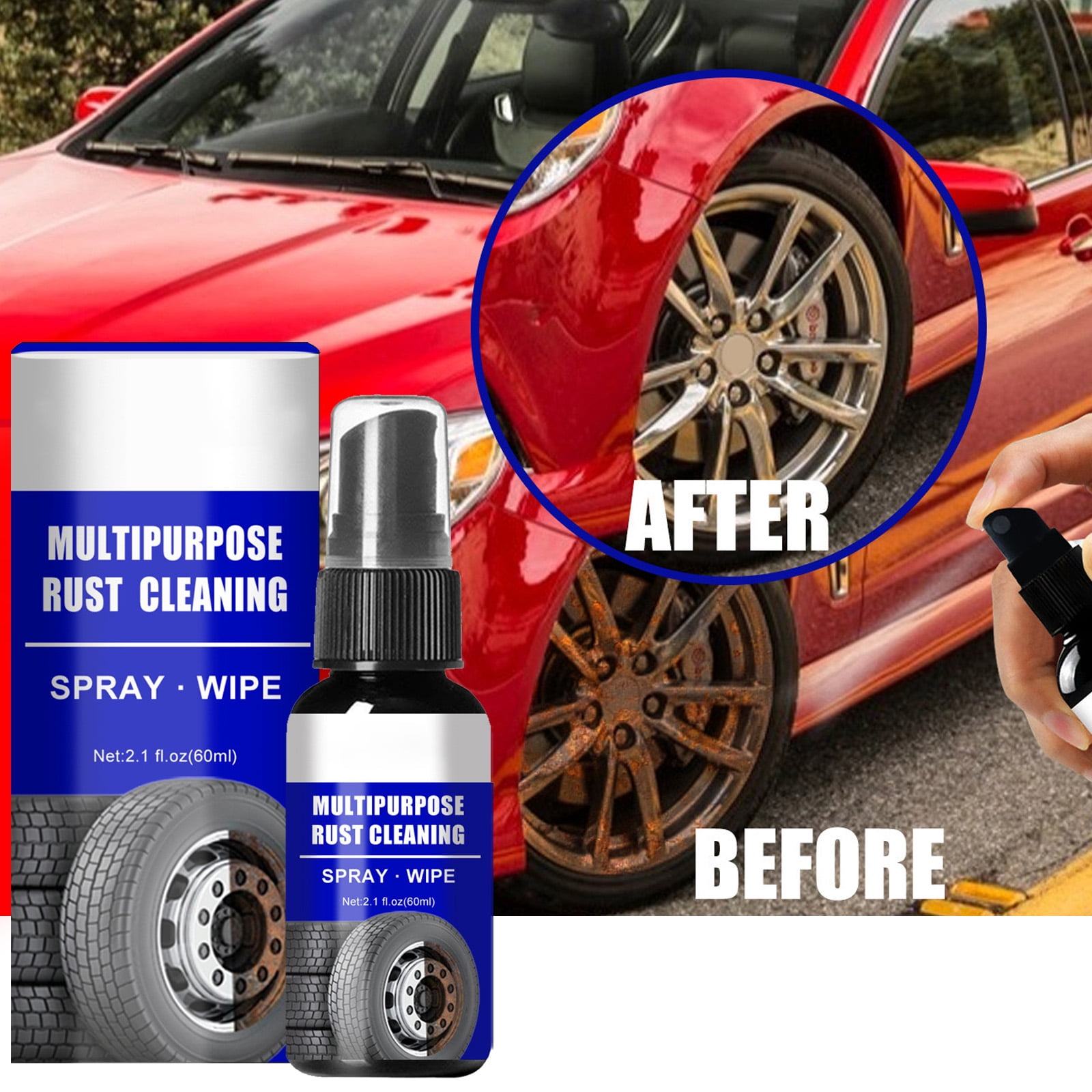 HMPEAIIY Car Wheel Remover Car Cleaning Dissolver Spray Wheel Cleaner Purpose For Bright Metal