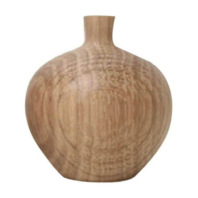 HMPEAIIY Christmas Ornament Glass Snowflake Ornament Solid Wood Dried Flower Vases Wooden