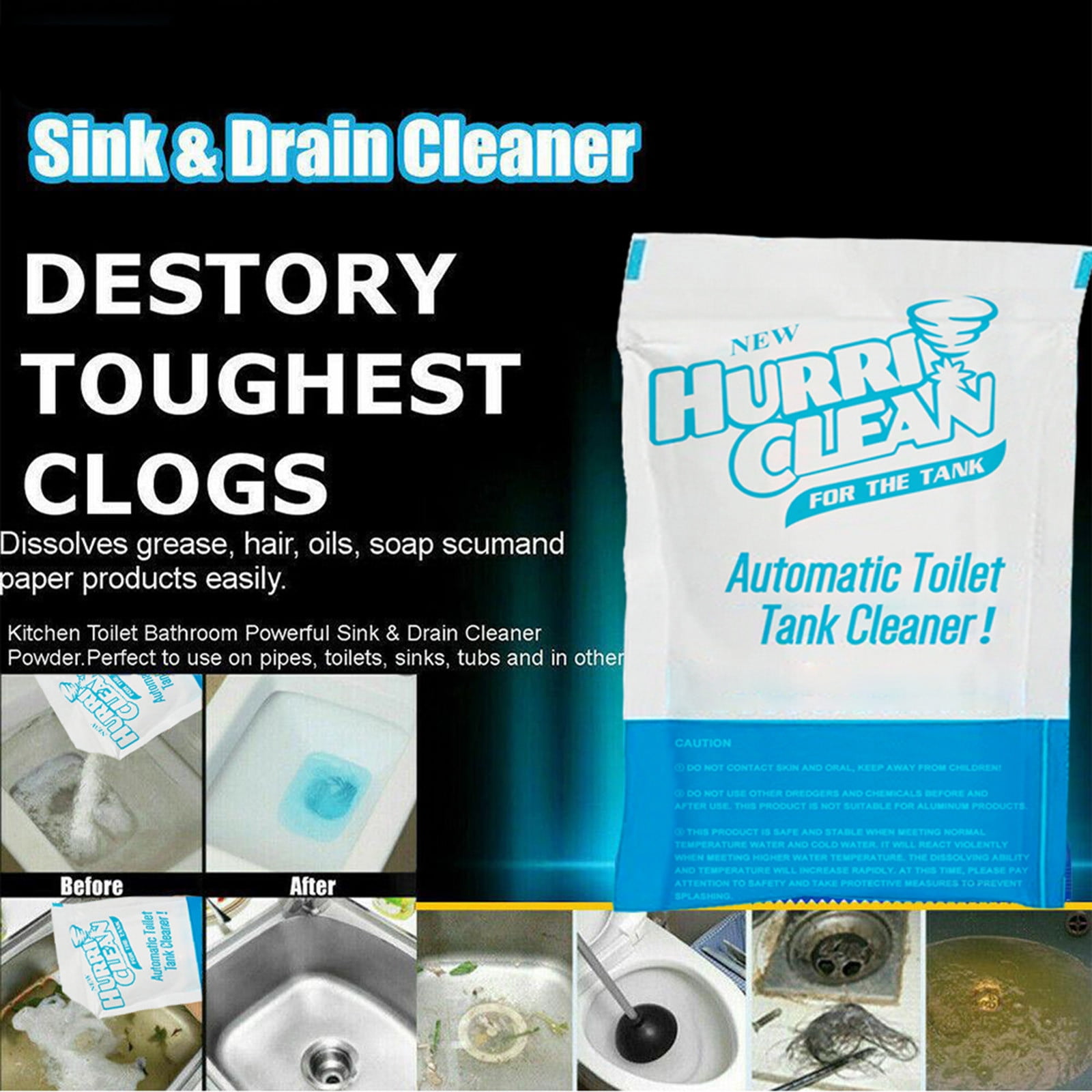 HMPEAIIY Cup How to Clean Kitchen Drains Cleaner Agents Powerful Foaming and Deodorizes Clogged