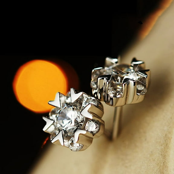 HMPEAIIY Flat Earrings for Women Long Post Earrings Thick Earlobes Ear Piercing Studs Earrings for Women Pack Flat Back Earrings Women's Jewelry Pave Earrings Clip on Stud Earrings Earrings