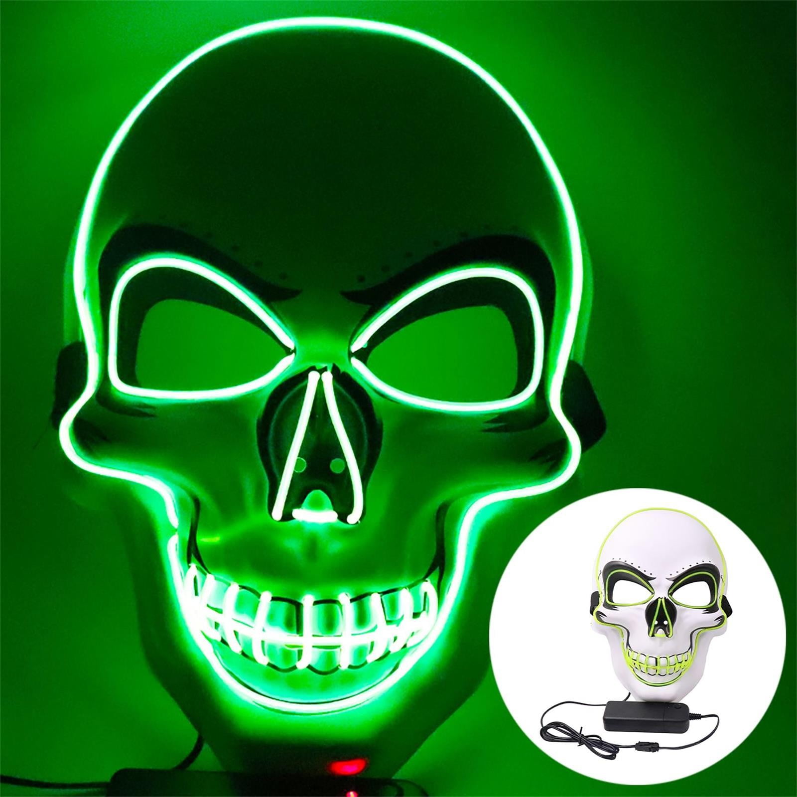 HMPEAIIY Glowing Hood Cold Light Hood Cheering Prop Party Skeleton Man ...