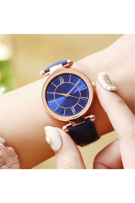 Ladies Casual Alloy Leather Belt Watch Analog Quartz Wristwatches Wrist Watch for Elderly for Women Leather 22mm Watch Band Leather Band Watch Men Wrist Wind up Wrist Replacement Watch Bands