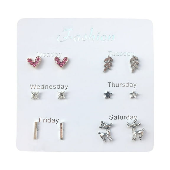 HMPEAIIY Ladies Fashion Cute Travel Set Earrings Temperament Fashion Earrings Pearl Hoop Earrings Small Small Earrings for Women Womens Earrings Valentines Earrings Earring Packs for Women Oval Hoop