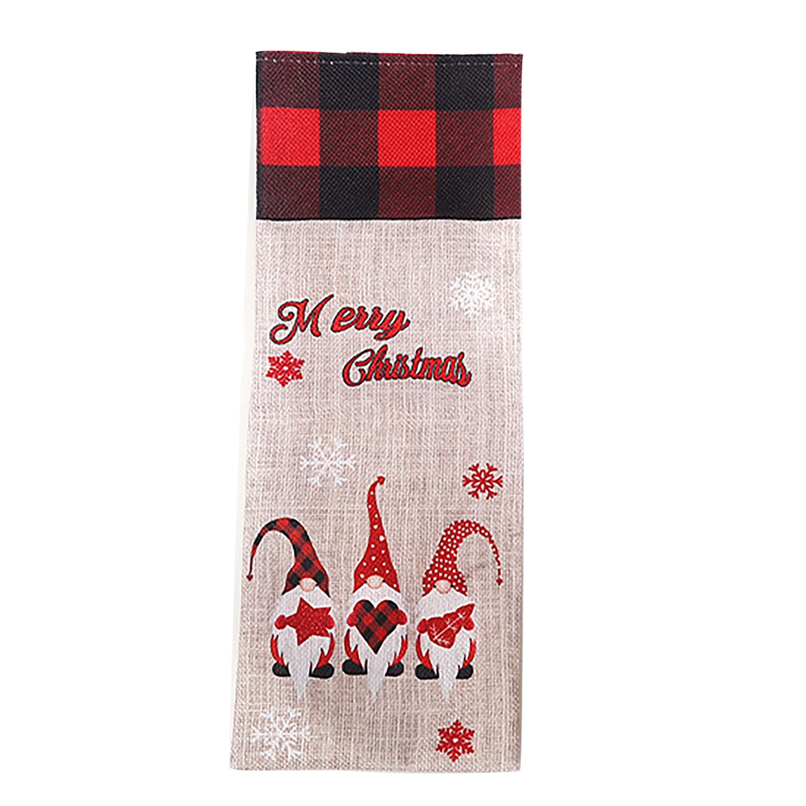 HMPEAIIY Merry Christmas Santa Bottle Bag Cover Xmas Festival Party