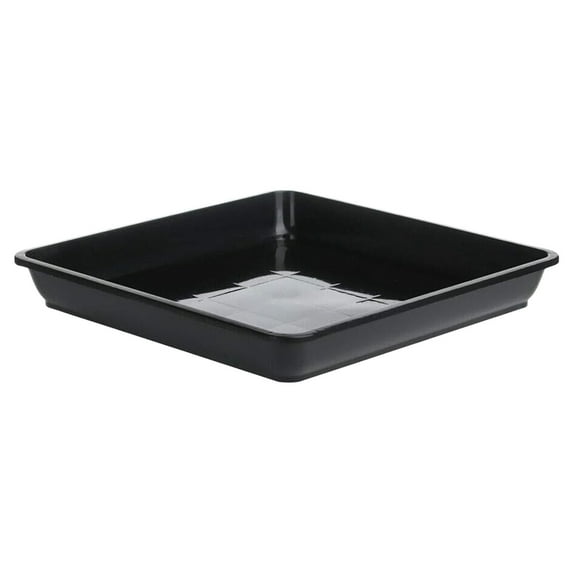HMPEAIIY Shelving Unit Extra Large Flower for Indoor Square Trays Trays Plate Water Catcher Flower Pot Tray Outdoor Indoor Garden Supplies (Black)