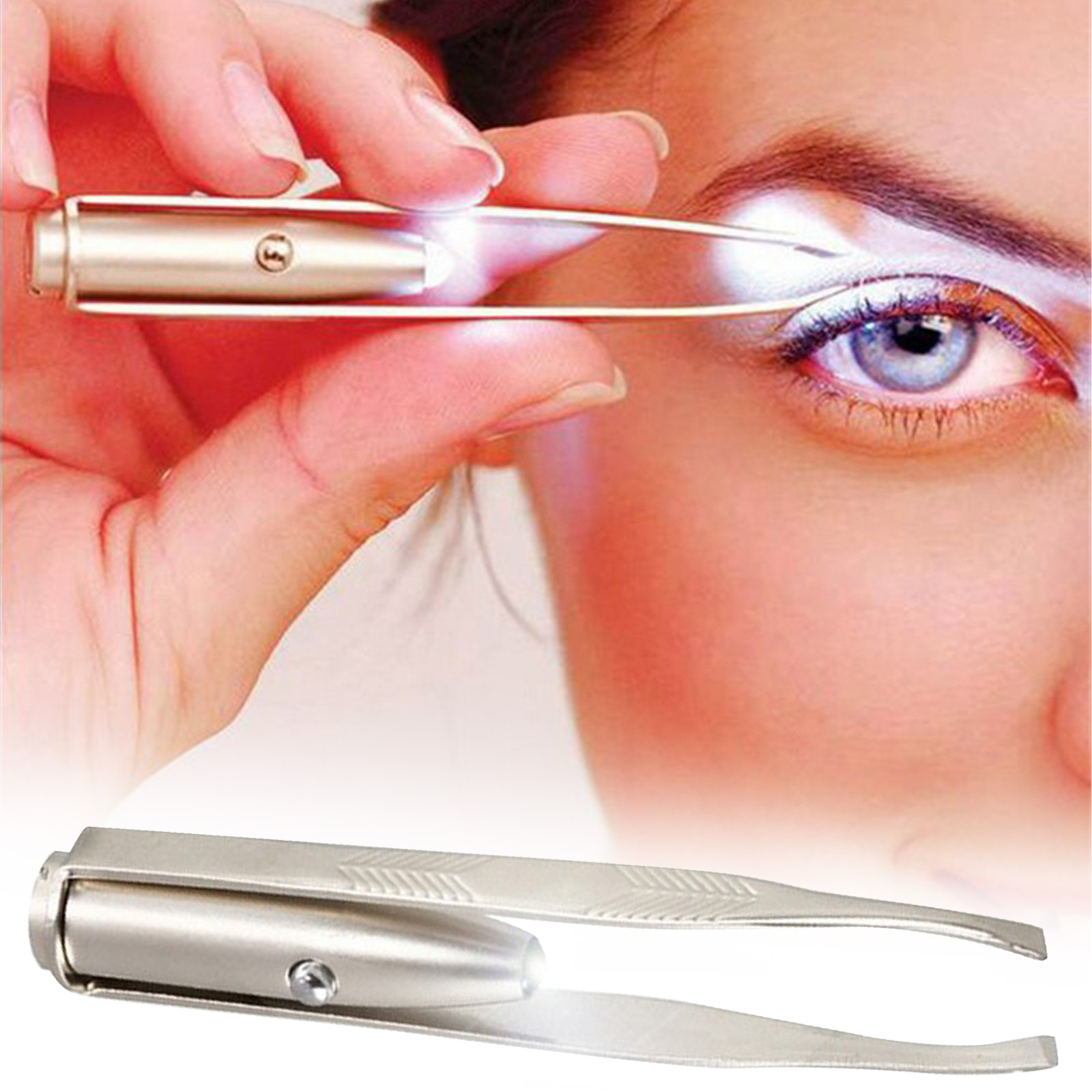 HMPEAIIY Skin Tags Removal Products Tweezers With LED Light Eyebrow And Eyelash Hair Removal Tool Pulling And Trimming Unwanted Hair for Pimples