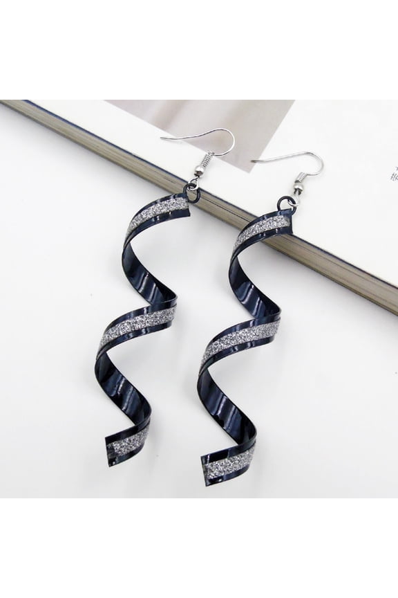 Spiral Earrings Dangle Earring Charm Jewelry Silver Gold Black Long Earrin Jewelry Rose Necklaces L Wear Photo Necklace J Jewelry Statement Necklace Crosses Sea Vie Necklace Jewelry for Women