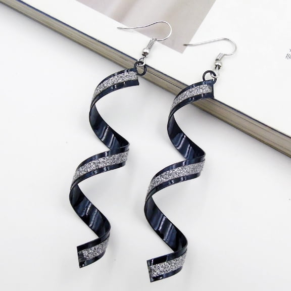 HMPEAIIY Spiral Earrings Dangle Earring Charm Jewelry Silver Gold Black Long Earrin Jewelry Rose Necklaces L Wear Photo Necklace J Jewelry Statement Necklace Crosses Sea Vie Necklace Jewelry for Women