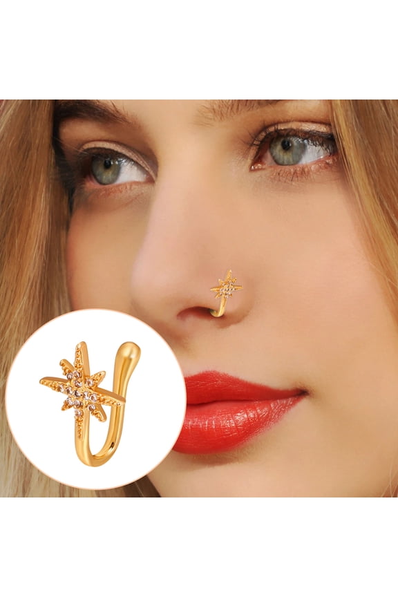 HMPEAIIY Thin Nose Nose Ring L Shape Rings Titanium Nose Rings L Star Nose Heart Shaped Nose 2mm Nose Ring Lip Rings Small Nose Studs Rose Nose Ring 22g Nose Ring Nose