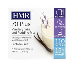HMR 70 Plus Vanilla Meal Replacement Powder, Lactose Free, 15g Protein, Low Calorie, 7 Servings