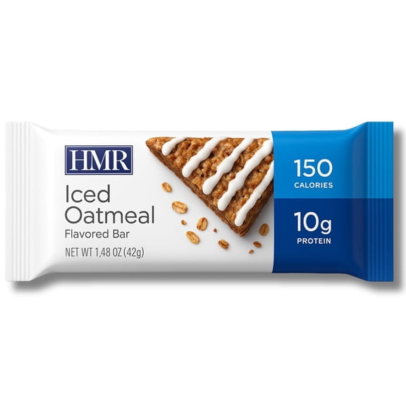 HMR Iced Oatmeal Protein Bar, 24 Count | Nutritious Snack to Support Weight Maintenance | Low Calorie Dessert | 10g of Protein